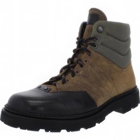 Bally Zeber 24 Suede Lace-Up Hiking Boots Tan Green Black Men’s US 8